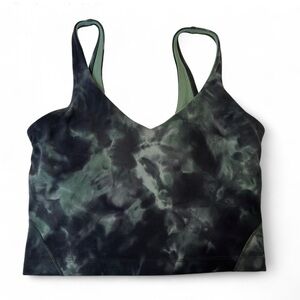 Lululemon Align Cropped Tank in Diamond Dye Silver Blue Tealwater - Size 4